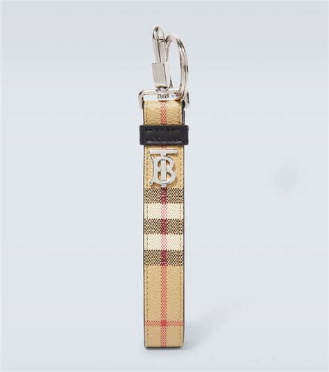 burberry check keychain
